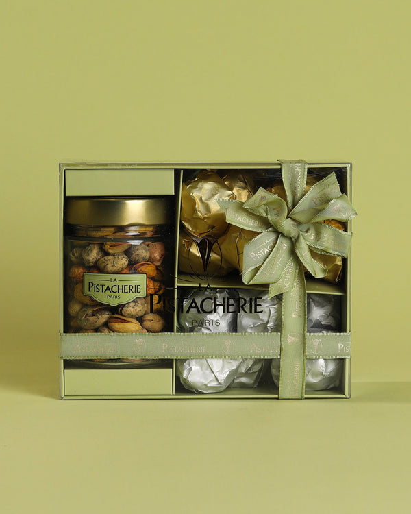 Coffret – Chocolats & Mélange de Pistaches d’Iran La pistacherie